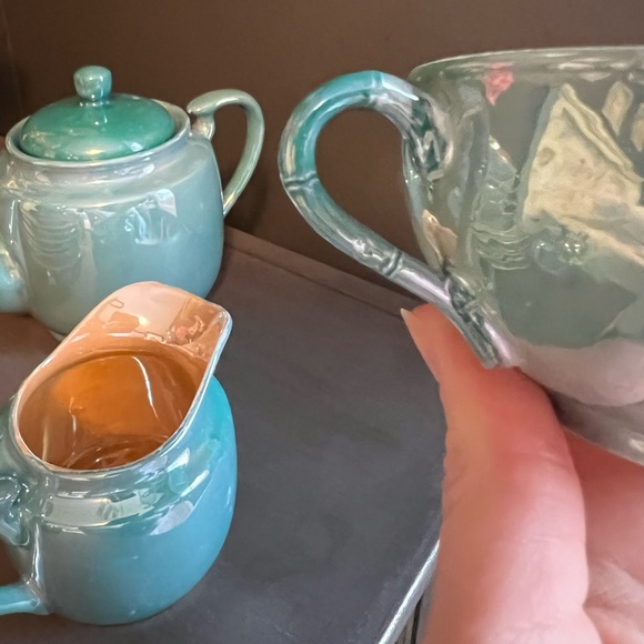 Vintage Lusterware Made in Japan Handpainted 17 peice Tea Set - Art Deco